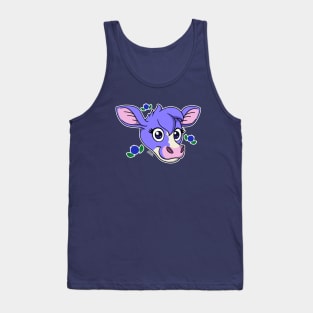 Bailey the Blueberry Cow - Original, Head (Part 1) Tank Top